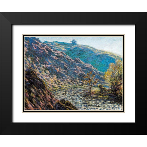Torrent-Creuse 1889 Black Modern Wood Framed Art Print with Double Matting by Monet, Claude