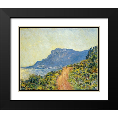 La Corniche near Monaco 1884 Black Modern Wood Framed Art Print with Double Matting by Monet, Claude