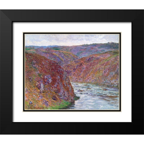 Valley of the Creuse Gray Day 1889 Black Modern Wood Framed Art Print with Double Matting by Monet, Claude