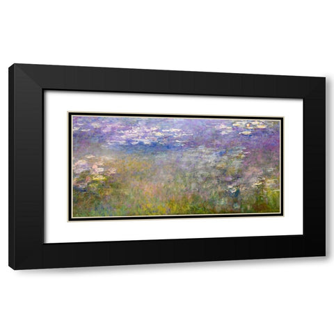 Water Lilies Agapanthus 1915 Black Modern Wood Framed Art Print with Double Matting by Monet, Claude