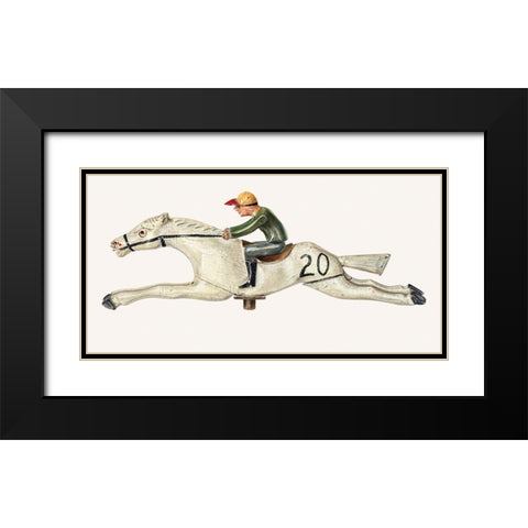 Horse and Jockey 1939 Black Modern Wood Framed Art Print with Double Matting by Pimentel, Palmyra