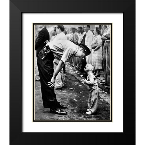 Faith and Confidence Washington DC 1958 Black Modern Wood Framed Art Print with Double Matting by Vintage Photography