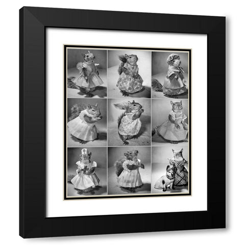 Tommy Tucker the Pet Squirrel 1944 Black Modern Wood Framed Art Print with Double Matting by Vintage Photography