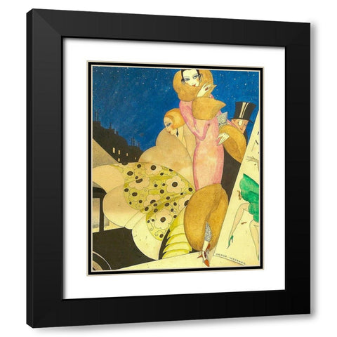The Premiere Black Modern Wood Framed Art Print with Double Matting by Wegener, Gerda
