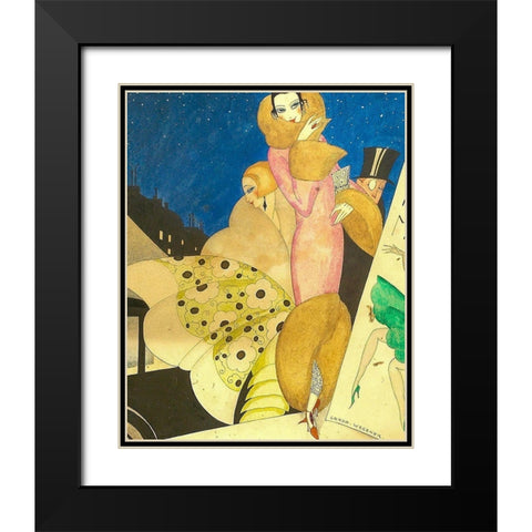 The Premiere Black Modern Wood Framed Art Print with Double Matting by Wegener, Gerda