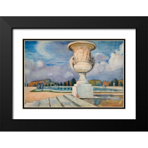 The Vase of Peace Versailles Black Modern Wood Framed Art Print with Double Matting by Wegener, Gerda
