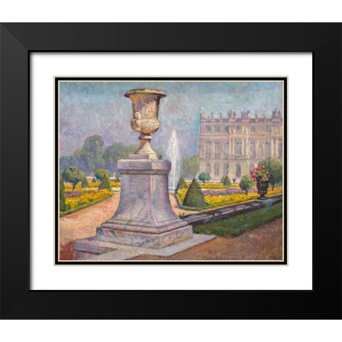 View of Versailles Black Modern Wood Framed Art Print with Double Matting by Wegener, Gerda