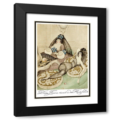 Sur talons rouges-contes image 157 Black Modern Wood Framed Art Print with Double Matting by Wegener, Gerda