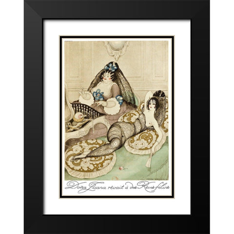 Sur talons rouges-contes image 157 Black Modern Wood Framed Art Print with Double Matting by Wegener, Gerda