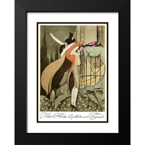 Sur talons rouges-contes image 185 Black Modern Wood Framed Art Print with Double Matting by Wegener, Gerda