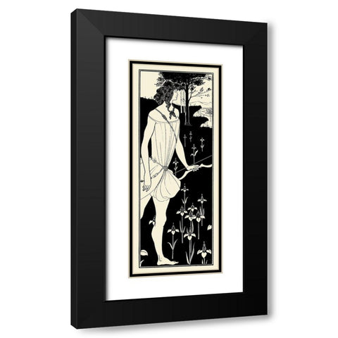 Atalanta 1909 Black Modern Wood Framed Art Print with Double Matting by Beardsley, Aubrey