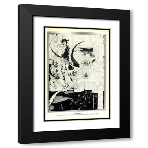 Siegfried 1909 Black Modern Wood Framed Art Print with Double Matting by Beardsley, Aubrey