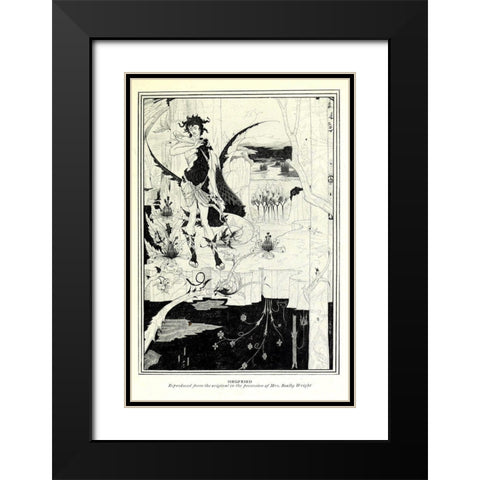 Siegfried 1909 Black Modern Wood Framed Art Print with Double Matting by Beardsley, Aubrey