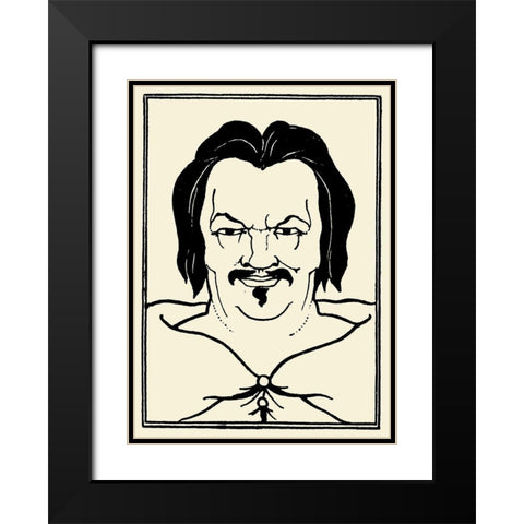 Balzac 1918 Black Modern Wood Framed Art Print with Double Matting by Beardsley, Aubrey