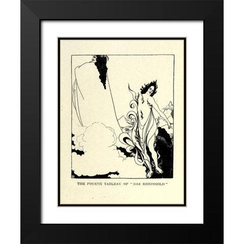 Das Rheingold 1918 Black Modern Wood Framed Art Print with Double Matting by Beardsley, Aubrey