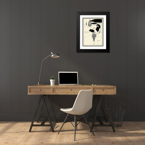 Kiss of Judas 1918 Black Modern Wood Framed Art Print with Double Matting by Beardsley, Aubrey