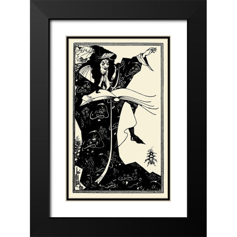 Virgilius 1899 Black Modern Wood Framed Art Print with Double Matting by Beardsley, Aubrey