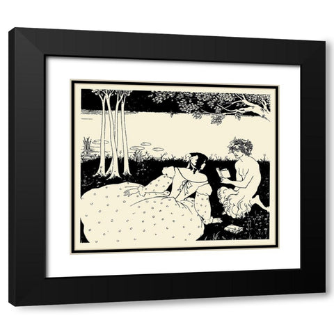 Design for Yellow book 5 Black Modern Wood Framed Art Print with Double Matting by Beardsley, Aubrey