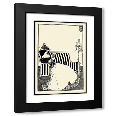 Jacques Tournebroche 2 Black Modern Wood Framed Art Print with Double Matting by Beardsley, Aubrey