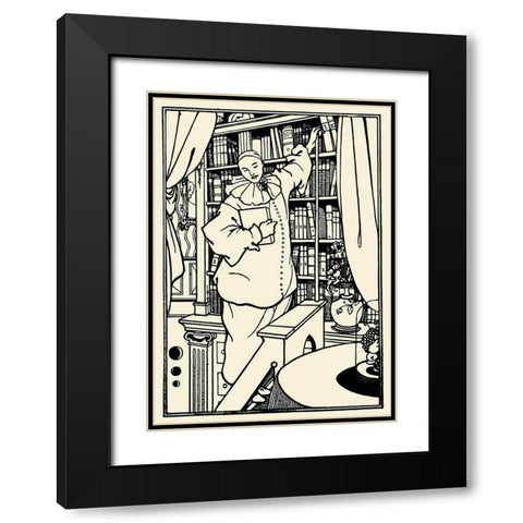 Pierrot cover design Black Modern Wood Framed Art Print with Double Matting by Beardsley, Aubrey
