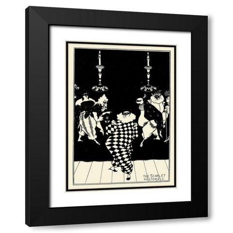 Scarlet Pastorale Black Modern Wood Framed Art Print with Double Matting by Beardsley, Aubrey