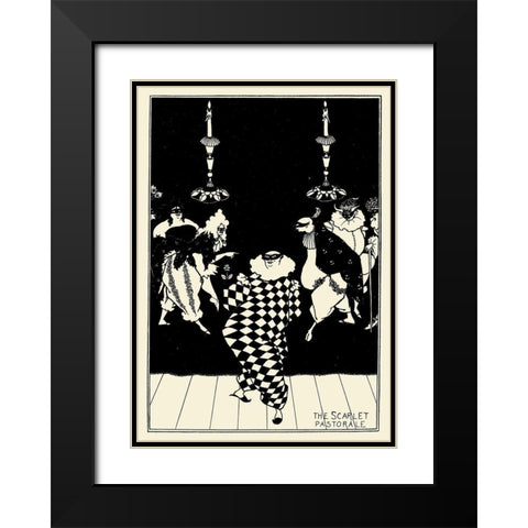 Scarlet Pastorale Black Modern Wood Framed Art Print with Double Matting by Beardsley, Aubrey
