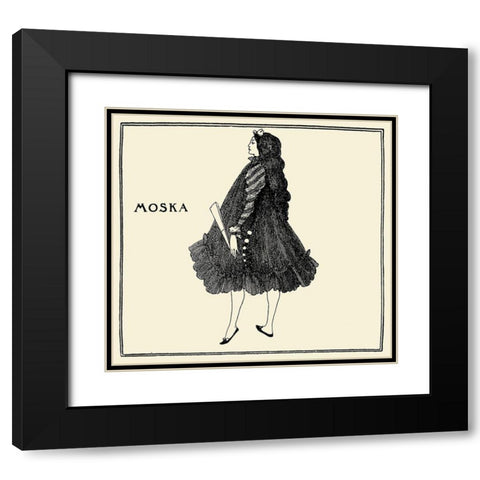 The Moska Black Modern Wood Framed Art Print with Double Matting by Beardsley, Aubrey