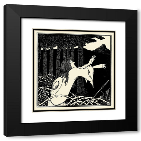 Venus and Tannhauser Black Modern Wood Framed Art Print with Double Matting by Beardsley, Aubrey