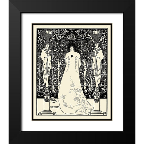 Venus and Tannhauser FP Black Modern Wood Framed Art Print with Double Matting by Beardsley, Aubrey