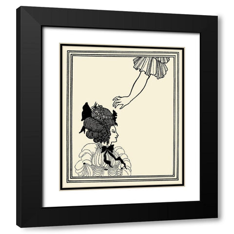 Two Athen Women 1896 Black Modern Wood Framed Art Print with Double Matting by Beardsley, Aubrey