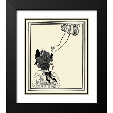 Two Athen Women 1896 Black Modern Wood Framed Art Print with Double Matting by Beardsley, Aubrey
