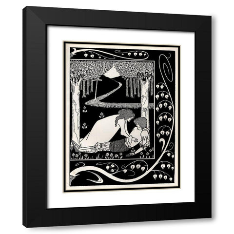 Morte DArthur 1893 - Sir Lancelot 2 Black Modern Wood Framed Art Print with Double Matting by Beardsley, Aubrey