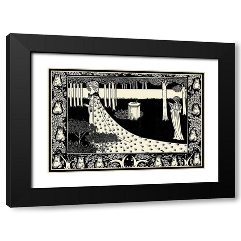 Morte DArthur 1893 - La Beale Isoud Black Modern Wood Framed Art Print with Double Matting by Beardsley, Aubrey