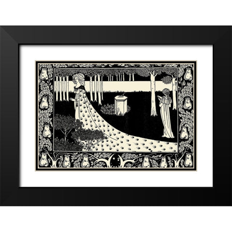 Morte DArthur 1893 - La Beale Isoud Black Modern Wood Framed Art Print with Double Matting by Beardsley, Aubrey