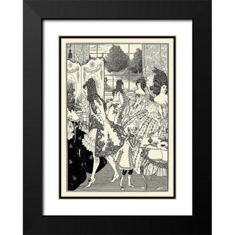 Rape of the Lock 1896 - Rape of the Lock Black Modern Wood Framed Art Print with Double Matting by Beardsley, Aubrey