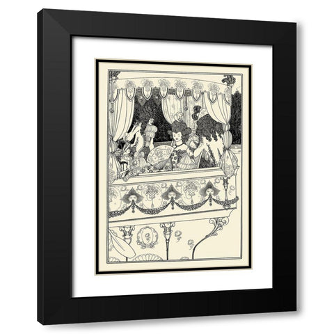 Rape of the Lock 1896 - The Barge Black Modern Wood Framed Art Print with Double Matting by Beardsley, Aubrey