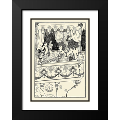 Rape of the Lock 1896 - The Barge Black Modern Wood Framed Art Print with Double Matting by Beardsley, Aubrey