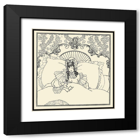 Rape of the Lock 1896 - The Billet-doux Black Modern Wood Framed Art Print with Double Matting by Beardsley, Aubrey