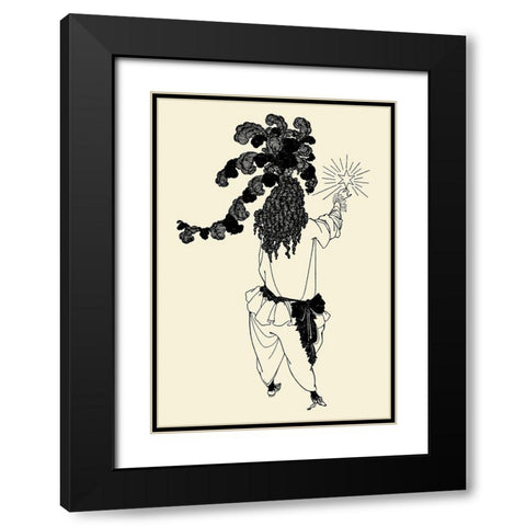 Rape of the Lock 1896 - The New Star Black Modern Wood Framed Art Print with Double Matting by Beardsley, Aubrey