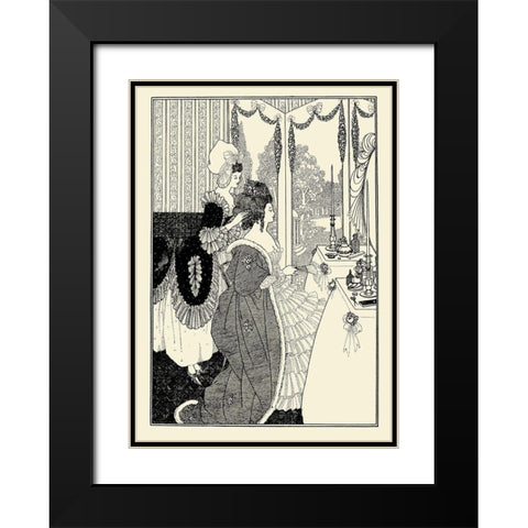 Rape of the Lock 1896 - The Toilet Black Modern Wood Framed Art Print with Double Matting by Beardsley, Aubrey