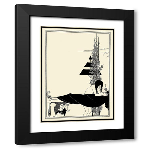 Salome 1894 - The Platonic lament Black Modern Wood Framed Art Print with Double Matting by Beardsley, Aubrey