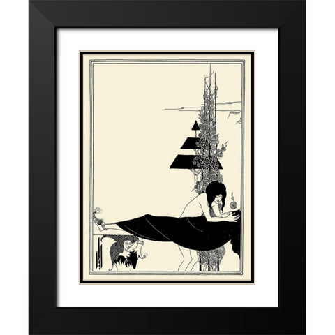 Salome 1894 - The Platonic lament Black Modern Wood Framed Art Print with Double Matting by Beardsley, Aubrey