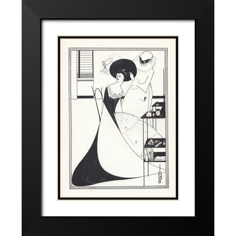 Salome 1894 - The Toilette of Salome Black Modern Wood Framed Art Print with Double Matting by Beardsley, Aubrey