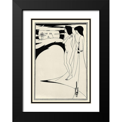 Salome 1894 - Woman in the Moon Black Modern Wood Framed Art Print with Double Matting by Beardsley, Aubrey