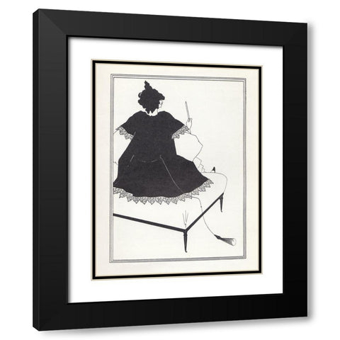Salome 1894 - On Settee Black Modern Wood Framed Art Print with Double Matting by Beardsley, Aubrey