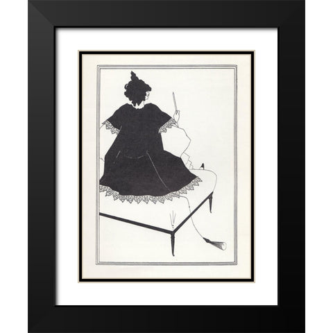 Salome 1894 - On Settee Black Modern Wood Framed Art Print with Double Matting by Beardsley, Aubrey