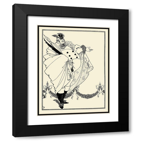 Savoy 1896 Vol.1 - Contents Page Design Black Modern Wood Framed Art Print with Double Matting by Beardsley, Aubrey