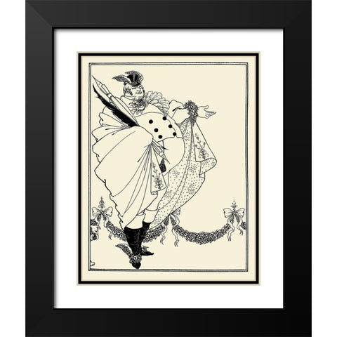 Savoy 1896 Vol.1 - Contents Page Design Black Modern Wood Framed Art Print with Double Matting by Beardsley, Aubrey