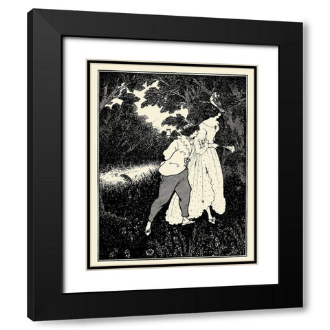 Savoy 1896 Vol.1 - The Three Musicians Black Modern Wood Framed Art Print with Double Matting by Beardsley, Aubrey