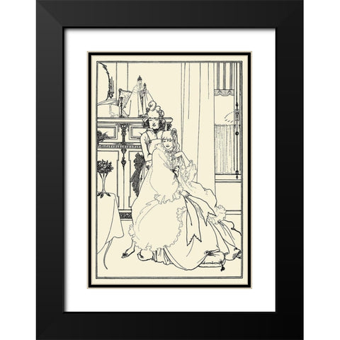 Savoy 1896 Vol.3 - Ballad of a Barber Black Modern Wood Framed Art Print with Double Matting by Beardsley, Aubrey